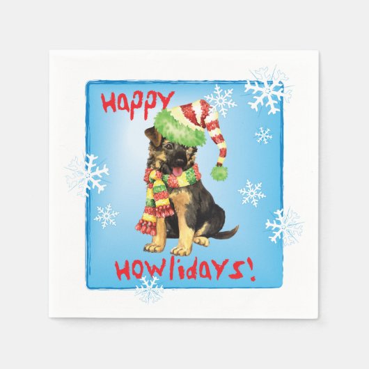 Weihnachtsschäfer Serviette (Vorderseite)