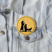 Weihnachtsschäfer-Silhouette Button (Beispiel)