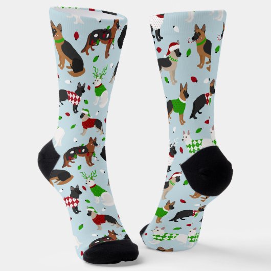Weihnachtsschäfer Socken (Gewinkelt)