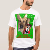 Weihnachtsschäfer & Toy Rentier Unisex T-Shirt (Vorderseite)