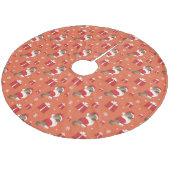 Weihnachtsschäfer und Präsentationsmuster Fleece Weihnachtsbaumdecke (Schrägansicht)