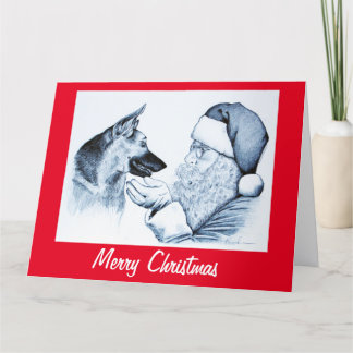 Weihnachtsschäfer und Weihnachtsmann Dankeskarte