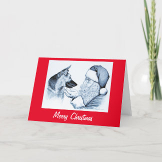 Weihnachtsschäfer und Weihnachtsmann Dankeskarte