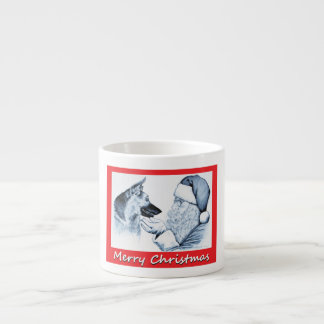 Weihnachtsschäfer und Weihnachtsmann Espressotasse