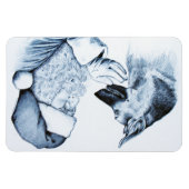 Weihnachtsschäfer und Weihnachtsmann Magnet (Horizontal)
