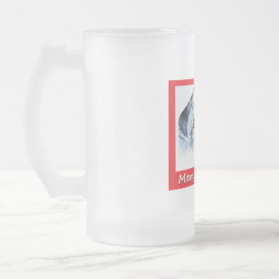 Weihnachtsschäfer und Weihnachtsmann Mattglas Bierglas