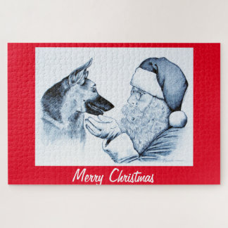 Weihnachtsschäfer und Weihnachtsmann Puzzle