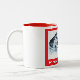 Weihnachtsschäfer und Weihnachtsmann Zweifarbige Tasse