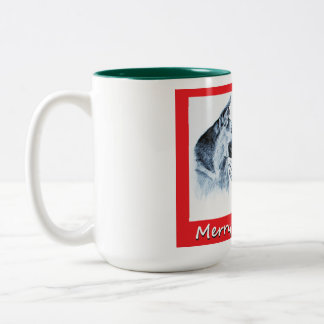 Weihnachtsschäfer und Weihnachtsmann Zweifarbige Tasse