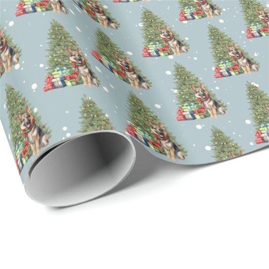 Weihnachtsschäfer von Baum Geschenkpapier (Rolleneckpunkt)