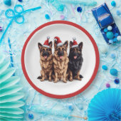Weihnachtsschäfer Weihnachtshunde Pappteller (Party)