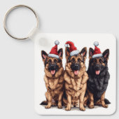 Weihnachtsschäfer Weihnachtshunde Schlüsselanhänger (Vorderseite)