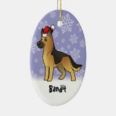 Weihnachtsschäferhund (addieren Sie Ihren Keramikornament (Rechts)
