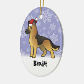 Weihnachtsschäferhund (addieren Sie Ihren Keramikornament (Links)