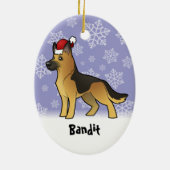 Weihnachtsschäferhund (addieren Sie Ihren Keramikornament (Hinten)