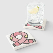 Weihnachtsschal Steinuntersetzer (Seitenansicht)