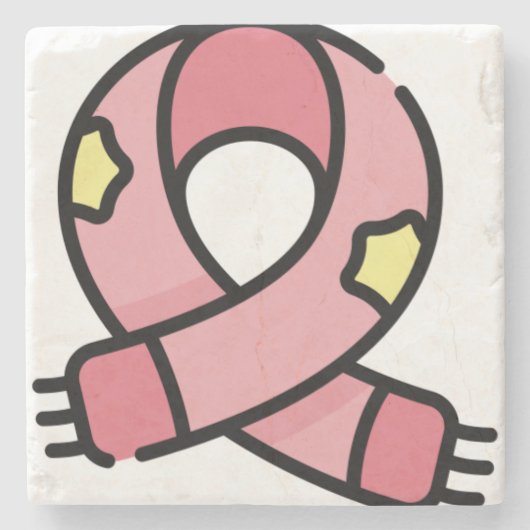 Weihnachtsschal Steinuntersetzer (Vorderseite)