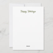 Weihnachtsschale Feiertagskarte (Rückseite)