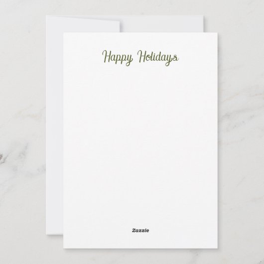 Weihnachtsschale Feiertagskarte (Rückseite)