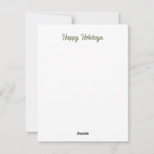 Weihnachtsschale Feiertagskarte (Rückseite)