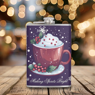 Weihnachtsschale heiße Schokolade   Violett Flachmann
