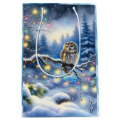 Weihnachtsschale im verzauberten Winterwald Mittlere Geschenktüte (Vorderseite)