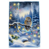 Weihnachtsschale im verzauberten Winterwald Mittlere Geschenktüte (Rückseite)