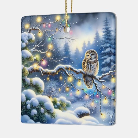 Weihnachtsschale in einem zauberhaften Winterwald Keramikornament (Links)