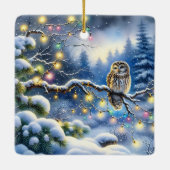 Weihnachtsschale in einem zauberhaften Winterwald Keramikornament (Rückseite)