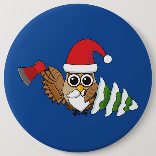 Weihnachtsschale mit Ax und Schneebaum Button (Vorderseite)