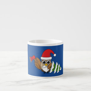Weihnachtsschale mit Ax und Schneebaum Espressotasse