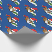 Weihnachtsschale mit Ax und Schneebaum Geschenkpapier (Ecke)