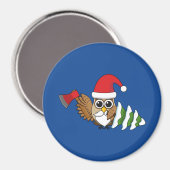 Weihnachtsschale mit Ax und Schneebaum Magnet (Vorderseite/Rückseite)