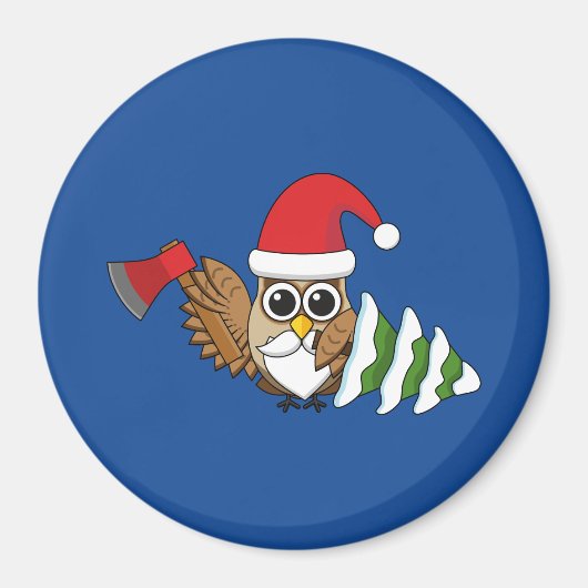 Weihnachtsschale mit Ax und Schneebaum Magnet (Vorne)