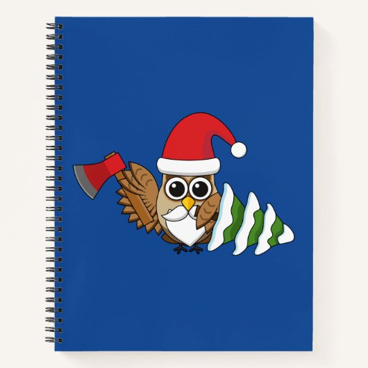 Weihnachtsschale mit Ax und Schneebaum Notizblock (Vorderseite)