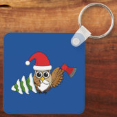 Weihnachtsschale mit Ax und Schneebaum Schlüsselanhänger (Rückseite)