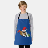 Weihnachtsschale mit Ax und Schneebaum Schürze (Getragen)