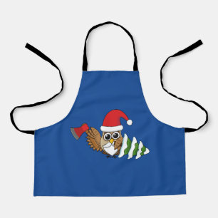 Weihnachtsschale mit Ax und Schneebaum Schürze