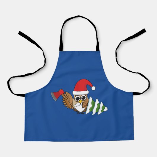 Weihnachtsschale mit Ax und Schneebaum Schürze (Vorderseite)
