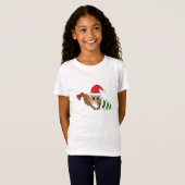 Weihnachtsschale mit Ax und Schneebaum T-Shirt (Vorne ganz)