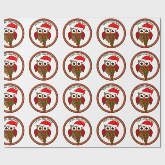 Weihnachtsschale mit rotem und weißem Schal und Hu Geschenkpapier (Flach)