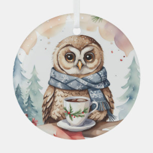 Weihnachtsschale mit Tasse Kaffee Ornament Aus Glas