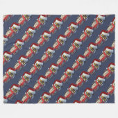 Weihnachtsschale mit Weihnachtskostüm und Rotem Sc Fleecedecke (Vorderseite (Horizontal))