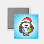 Weihnachtsschale mit Weihnachtsmannmütze-15840 Magnet (Vorderseite/Rückseite)