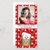 Weihnachtsschale mit Weihnachtsmannmütze Feiertagskarte (Vorne/Hinten)