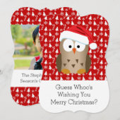 Weihnachtsschale mit Weihnachtsmannmütze Foto Gruß Feiertagskarte (Vorne/Hinten)