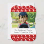 Weihnachtsschale mit Weihnachtsmannmütze Foto Gruß Feiertagskarte (Rückseite)