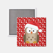 Weihnachtsschale mit Weihnachtsmannmütze Magnet (Vorderseite/Rückseite)