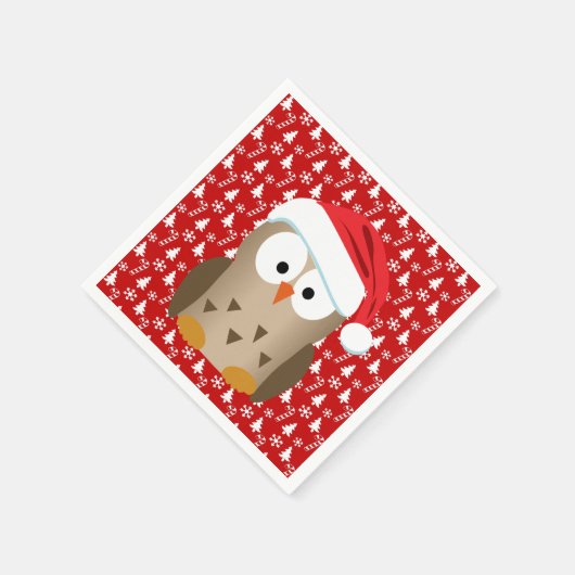 Weihnachtsschale mit Weihnachtsmannmütze Serviette (Ecke)