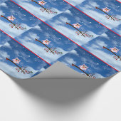 Weihnachtsschale niedliche und farbenfrohe Urlaubs Geschenkpapier (Ecke)